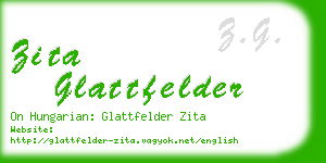 zita glattfelder business card